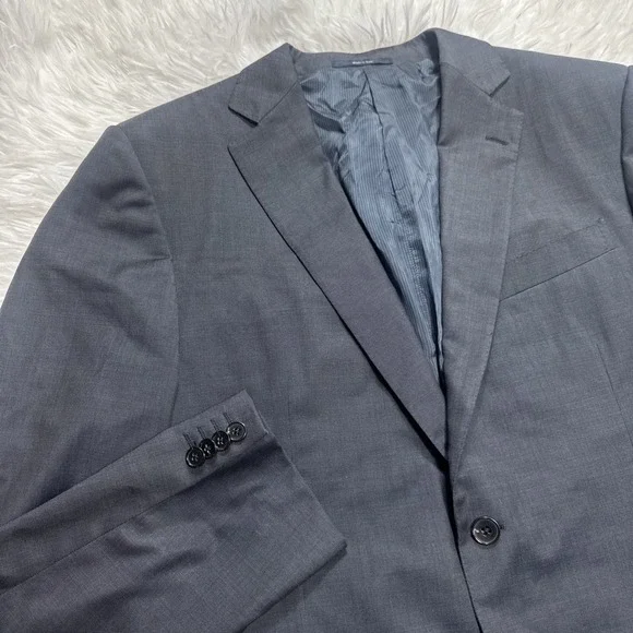 ERMENEGILDO ZEGNA Current Line Sport Blazer Mens 44L Long Gray‎ Patterned Italy